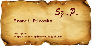 Szandi Piroska névjegykártya