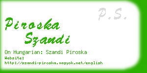 piroska szandi business card